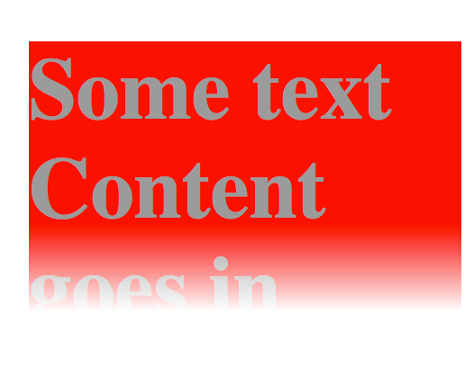 white text on red background using opacity color gradient