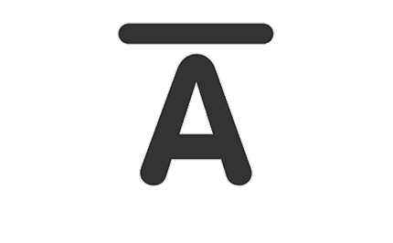 Letter A with a line at the top