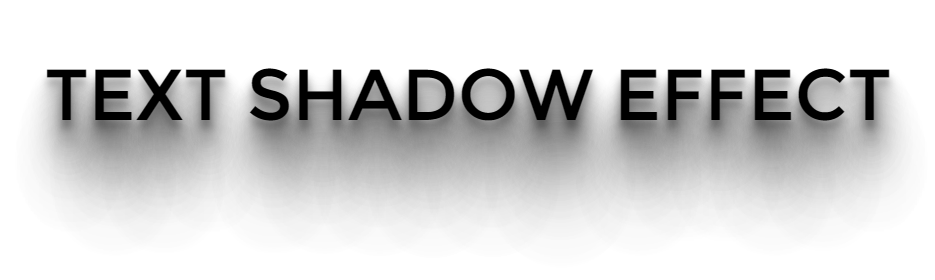 The inscription "Text shadow effect" with shadow